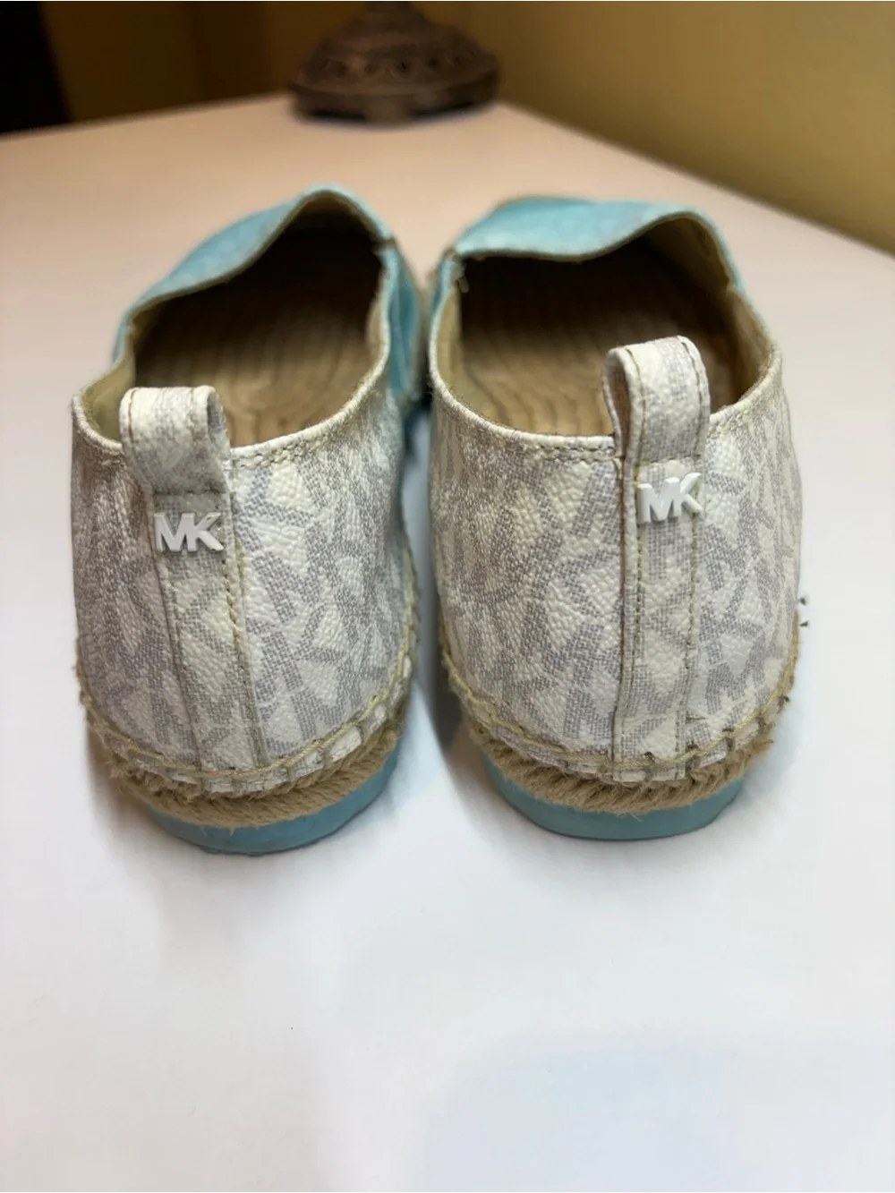 Michael Kors Turquoise Espadrille Slip-On Flats Size 10